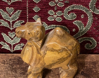 Polished And Carved Stone Camel, Ramadan Decor, Eid Decor