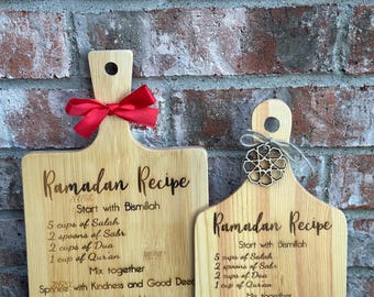 Ramadan Recipe Decorative Board, Ramadan Decor, Eid Decor, Decorative Cutting Board, Ramadan Rules