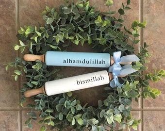 Custom Gift, Rolling pins, Alhamdulillah, Bismillah, Subhanallah, Allahu Akbar