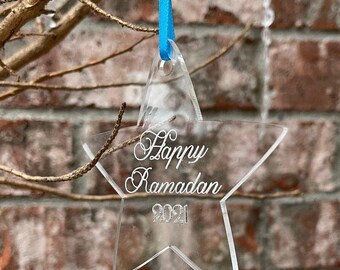 Acrylic Ramadan Star Ornament, Ramadan Decor, Eid Decor, Ramadan gift