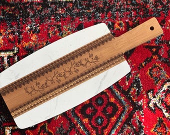 Embroidery and Pomegranate Decorated Cheese Serving tray, Ramadan decor, Eid decor, Ramadan tray