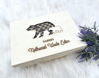 Baby keepsake box, Baby memory box, Custom memory box