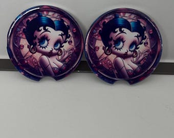 Posavasos de cerámica con forma de coche de Betty Boop