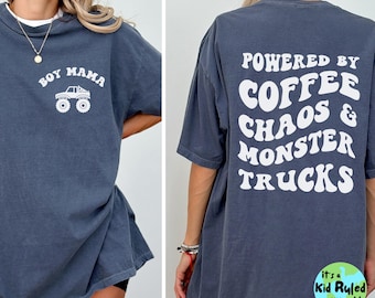 Monster Truck Boy Mama Comfort Colors® Shirt, Mom of Boys TShirt, Mothers Day Gift, Gifts for Mom, Coffee Mama Tee, Toddler Boy Mom Shirt