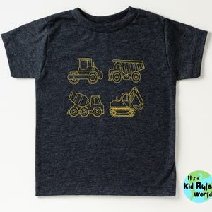 Kids Construction Shirt, Truck Shirt For Boys, Construction Truck Tee, Toddler Boy TShirt, Excavator Shirt, Dump Truck T-Shirt, Gift for Boy
