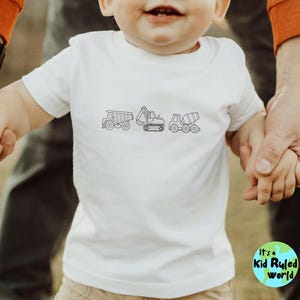 Kids Construction Shirt, Truck Shirt For Boys, Construction Truck Tee, Toddler Boy TShirt, Excavator Shirt, Dump Truck T-Shirt, Gift for Boy