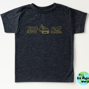 Kids Construction Shirt, Truck Shirt For Boys, Construction Truck Tee, Toddler Boy TShirt, Excavator Shirt, Dump Truck T-Shirt, Gift for Boy