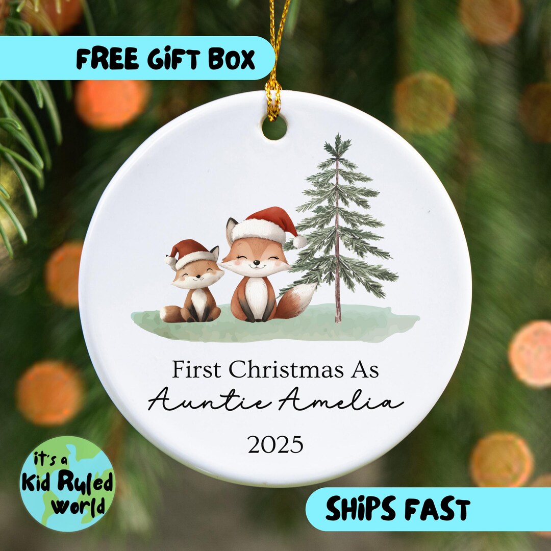 New Aunt Ornament, Custom New Aunt Christmas Ornament Personalized ...
