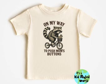 Funny Raccoon Shirt, Gift for Kids, Meme Raccoon T-Shirt, Toddler Boy Shirt, Baby Clothing, Animal Outfits for Girl, Kid Birthday Present
