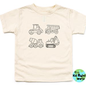 Kids Construction Shirt, Truck Shirt For Boys, Construction Truck Tee, Toddler Boy TShirt, Excavator Shirt, Dump Truck T-Shirt, Gift for Boy