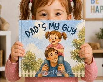 Custom Father's Day Gift from Kid Personalized Children's Book for Dad from Daughter Bedtime Storybook for Daddy's Girl