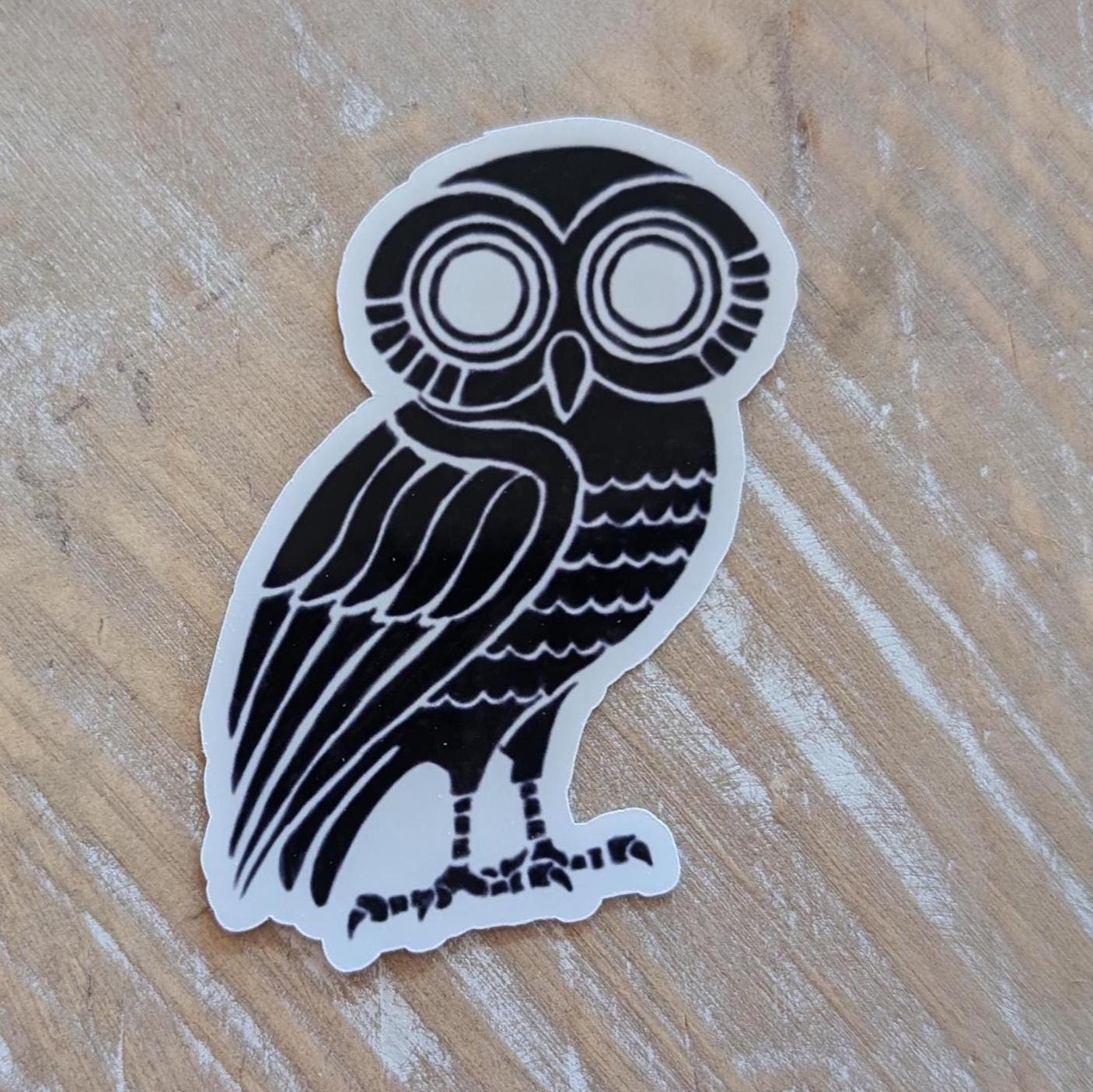 Athena's Owl Vinyl Sticker