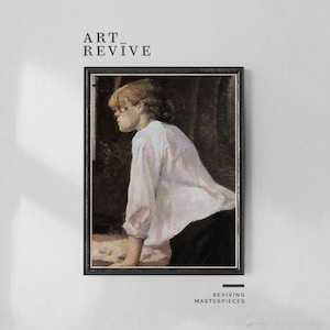 De wasvrouw | AFDRUKBAAR | Antiek vrouwenportret | Genreschilderen | Digitaal DOWNLOAD | Art Revive_P030