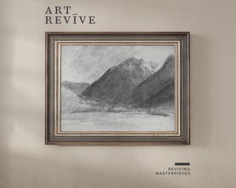 渓流木炭画 オリジナル作品 風景画 - Etsy 日本