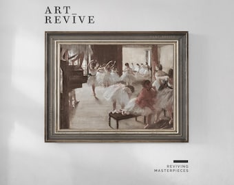 Ballet Class Artwork | PRINTABLE | Edgar Degas Ballerinas | Classic Painting | Digital DOWNLOAD | Art Revive_P007