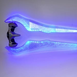 Halo Energy Sword 3D Printed Prop Single Color LEDs w detachable blades