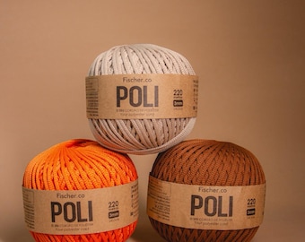 3mm Premium Polyester Cord, Soft and Durable, Ideal for Crochet and Macrame, Bags, Baskets and Home Decor, DIY