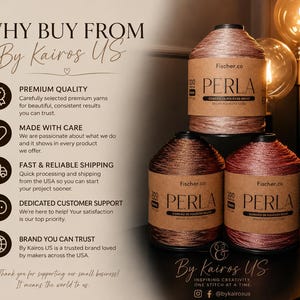 May include: Three spools of Fischer.co Perla bright polyester cord in metallic rose gold and copper tones. Each spool features a brown paper label with the text PERLA, CORD&Atilde;O DE POLI&Eacute;STER BRILHO, and BRIGHT POLYESTER CORD, stacked on a dark surface.