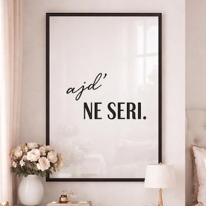 Póster “ajd' ne seri” – dicho balcánico arte mural | Decoración de Yugoslavia | Bosnia Serbia Croacia