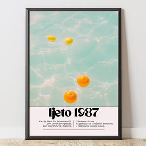Poster “Ljeto 1987” | Balkan Retro Wall Art | Summer Decor Print | Yugoslavia Gift | Bosnia Croatia Serbia Art