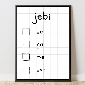 Poster “jebi” | Balkan Funny Wall Art | Decor Print | Yugoslavia Gift | Bosnia Croatia Serbia Art