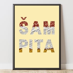 Poster „Šampita“ – Balkan Kitchen Wall Art | Yugoslavia Decor | Gift Bosnia Serbia Croatia