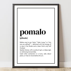 Poster &quot;pomalo&quot; – Balkan Quote Printable Wall Art | Digital Print | Digital Download Bosnia Serbia Croatia