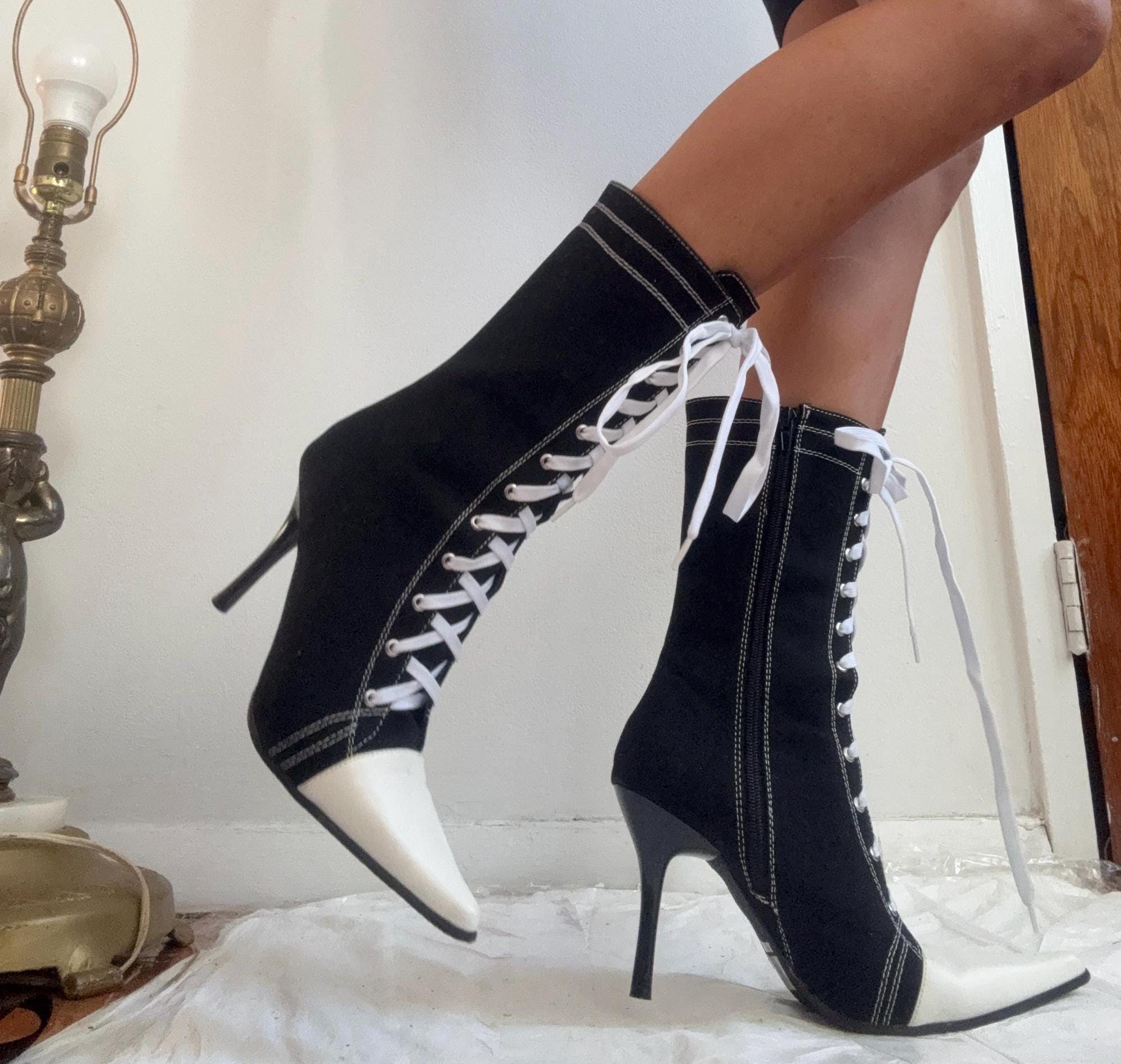 Sporty Vintage Y2k Sneaker Heel Indie Sleaze Boots