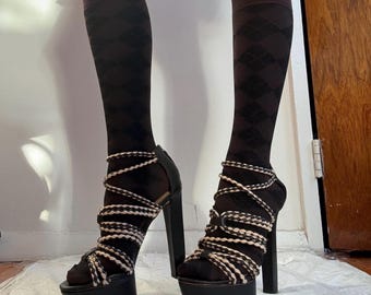 Sporty Vintage Y2k Sneaker Heel Indie Sleaze Boots. Whimsygoth 00s