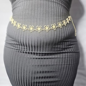 Gold Flower Chain Belt - Etsy display picture 1