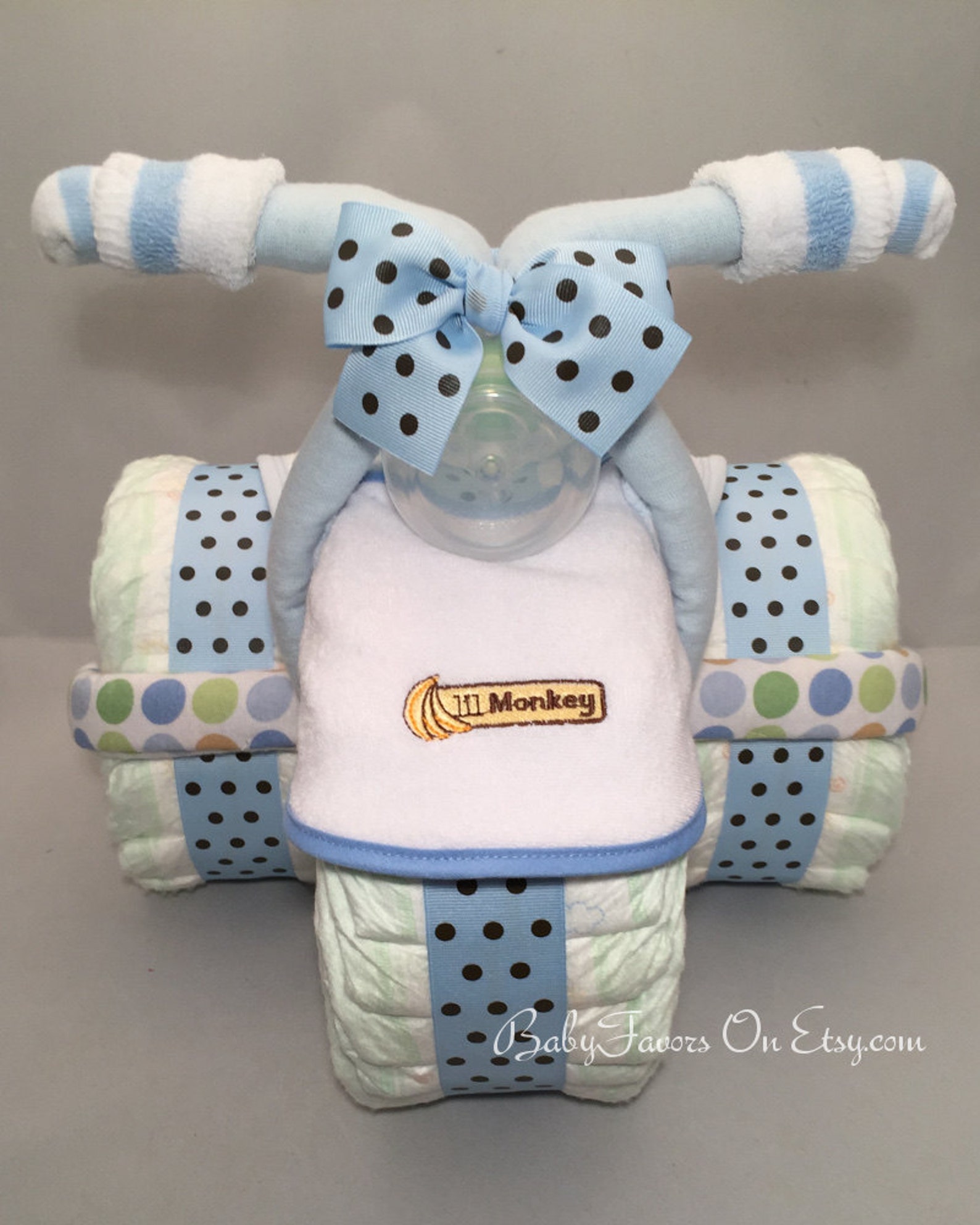 Tricycle Diaper Cake in Many Colors Great Gift or Centerpiece for Baby