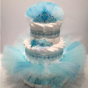 Frozen Princess Diaper Cake - Elsa - Great gift or centerpiece for Baby Shower