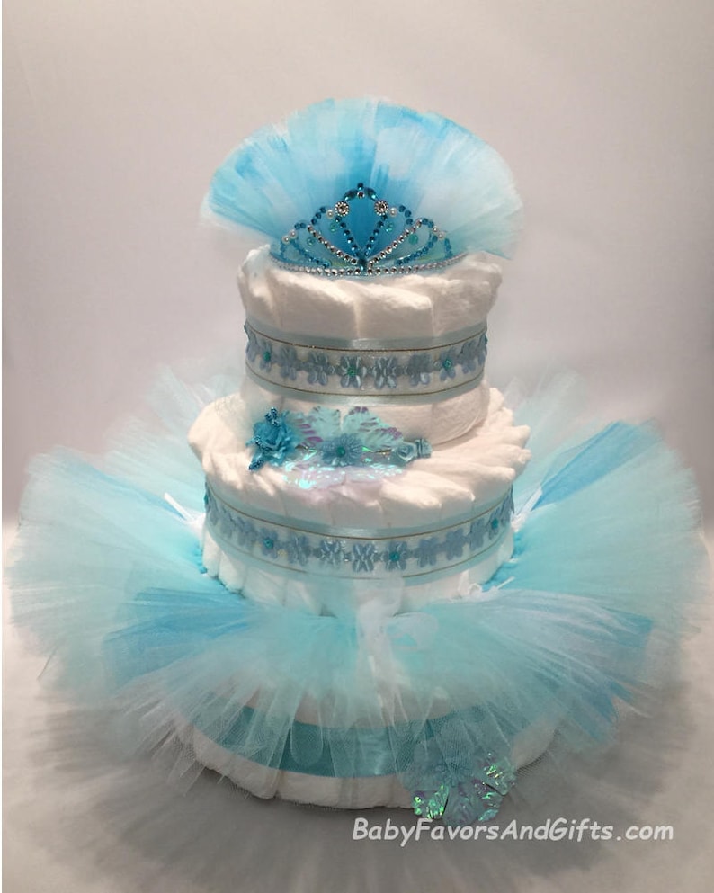 Frozen Princess Diaper Cake Elsa Great Gift Or Centerpiece Etsy