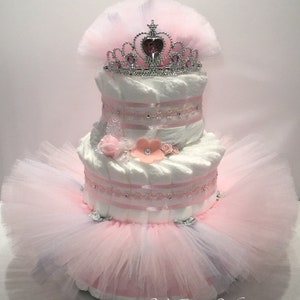 Ballerina Tutu Windelkuchen - Farbwahl - Tolles Geschenk oder Mittelpunkt für Baby Shower