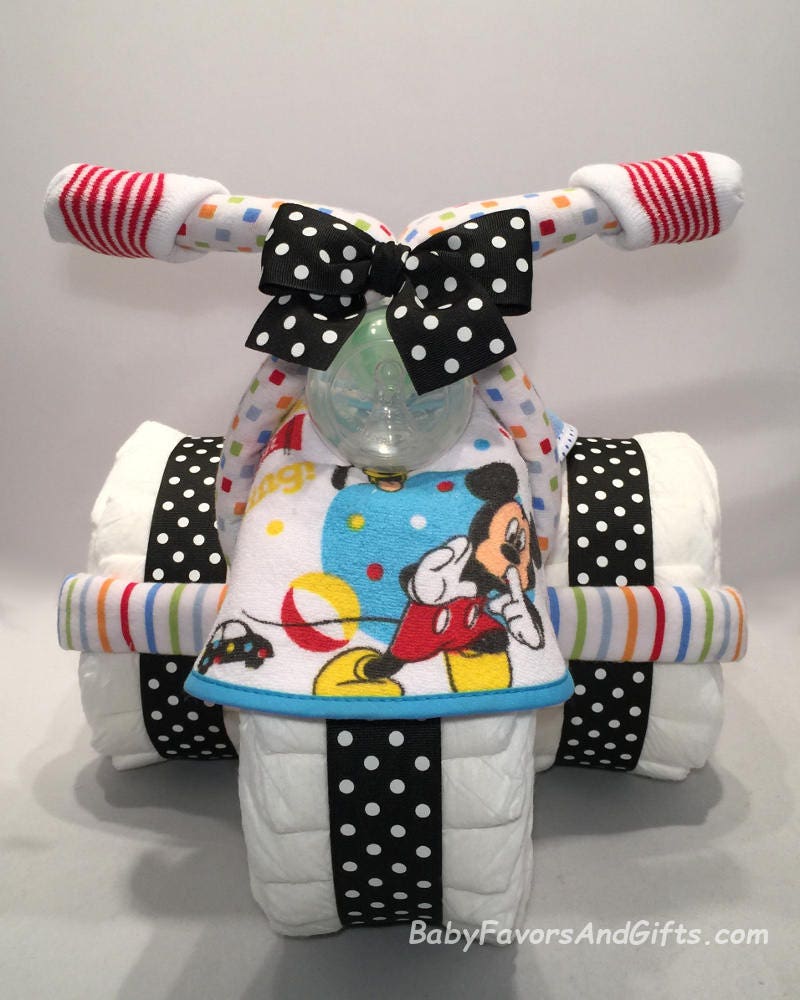 Tricycle Diaper Cake in Many Colors Great Gift or Centerpiece for Baby