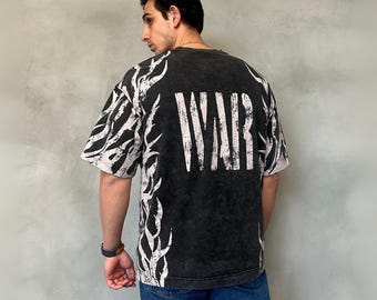 Oversized Acid Wash Graphic Tee: Men's Streetwear T-Shirt