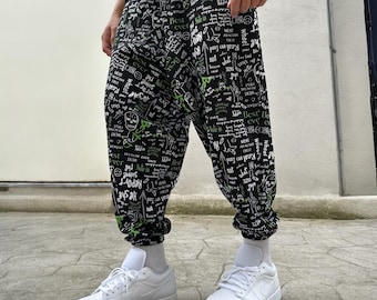Unisex Drop Crotch Harem Pants: Streetwear Baggy Shalwar