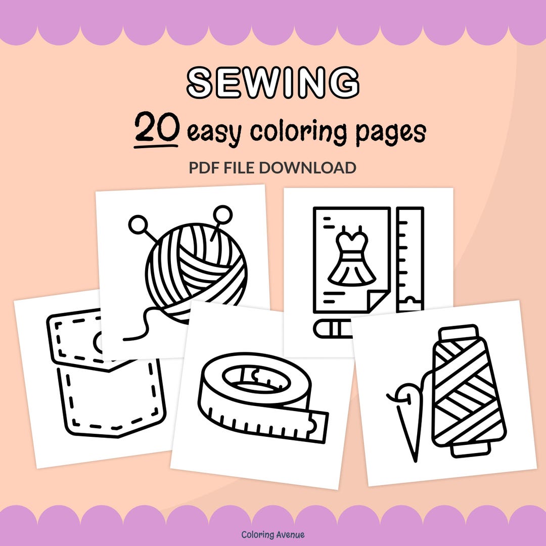 20 Bold Sewing Coloring Pages – Easy and Fun Designs for Adults and ...