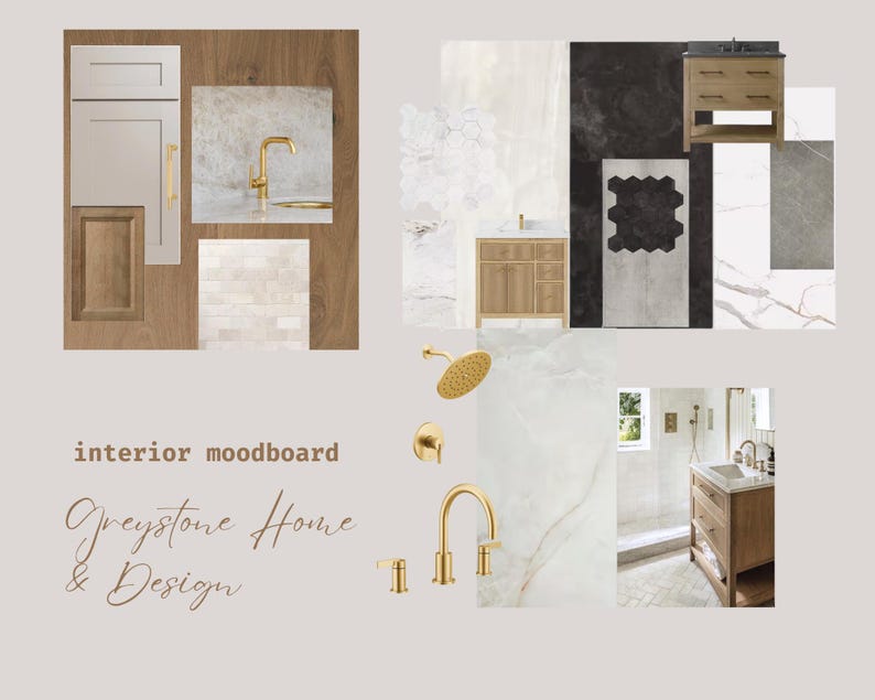 Premade Bathroom Moodboard, Shopping List, Virtual Interior Design ...
