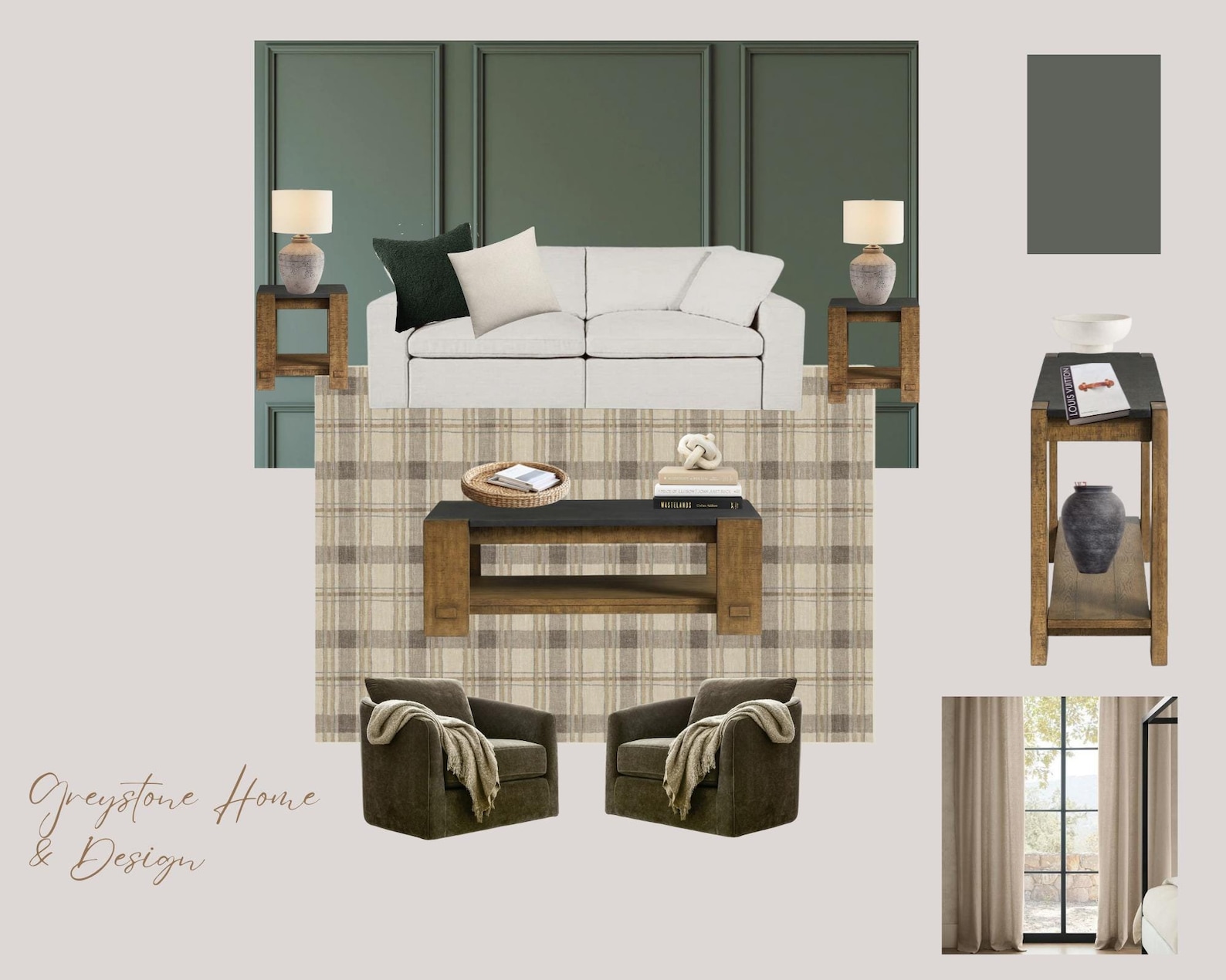 Premade Living Room Moodboard, Shopping List, Virtual Interior Design ...