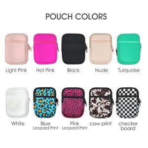 Bolsa de copo personalizada, bolsa para garrafa de água personalizada, acessórios para copos, pochete, letra inicial, patch de nome, 30 onças, 40 onças, 2 bolsos, acessório