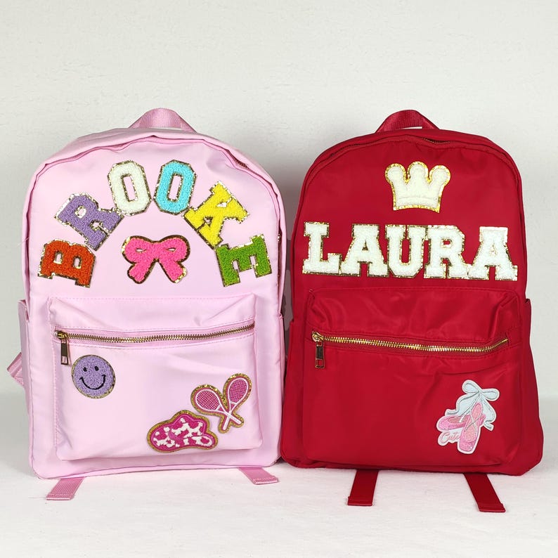 Personalized Backpack Customizable Monogram Backpack Nylon Patch Kid ...