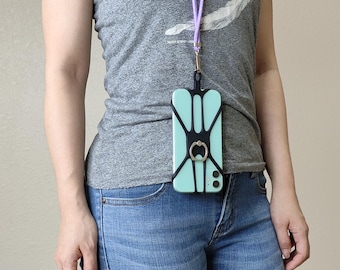 Universal Silicone Phone Lanyard: Adjustable Crossbody Necklace with Finger Ring