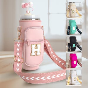 Benutzerdefinierter 40-Unzen-Cup-Beutel mit Riemen Personalisierte Bechertasche Cup Zubehör Wasserflasche