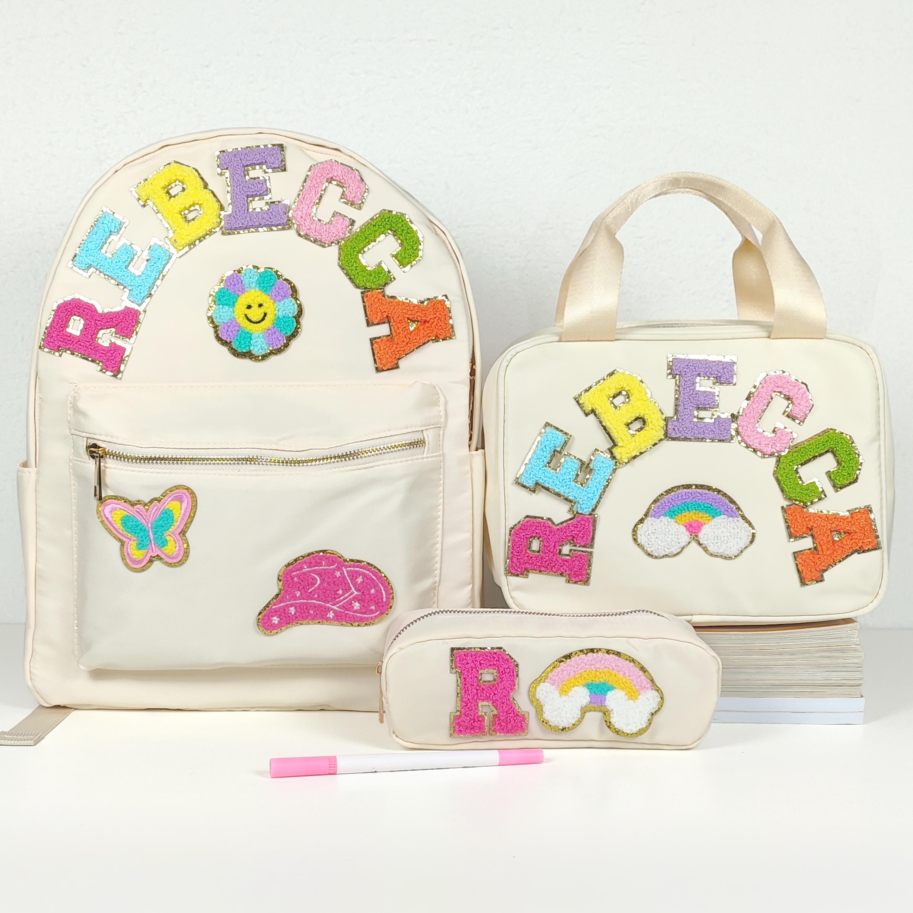 Personalized Backpack Set Lunch Box Pencil Bag Nylon Custom Swen ...