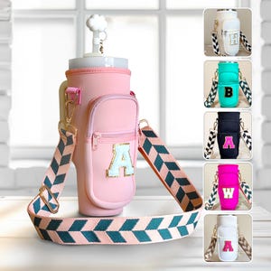 Benutzerdefinierter 40-Unzen-Cup-Beutel mit Riemen Personalisierte Bechertasche Cup Zubehör Wasserflasche