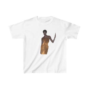 ナオミ・キャンベル メタリック ベビーTシャツ By Cette Fille