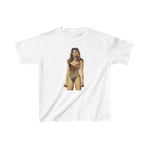 Cette Fille の Cindy Crawford メタリック ベビー T シャツ