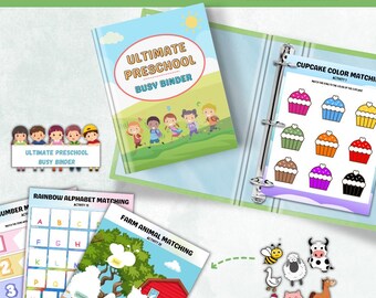 幼稚園のビジーバインダー：学習アクティビティ（印刷可能）