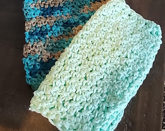 Handmade Crochet Cotton Dish Cloths: Eco-Friendly Washcloth Set